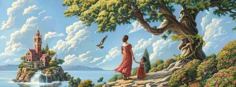 Preview for Serene-coastal-mother-child-mothers-day-template-635a6