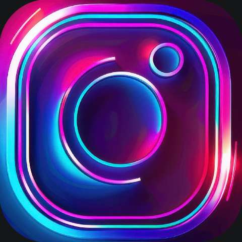 Preview for Instagram-neon-logo-design-neon-purple-template-65ee0