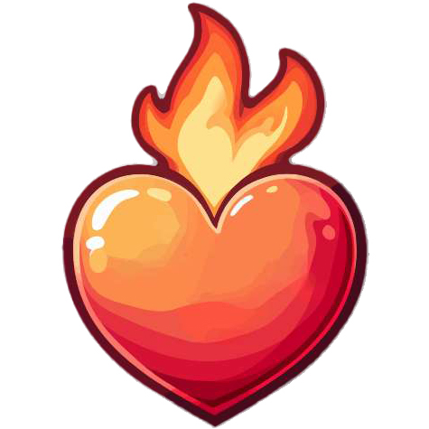 Preview for Flaming-heart-icon-heart-emoji-template-e398a