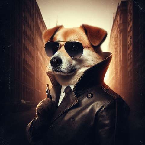 Preview for Cool Dog In Sunglasses Template