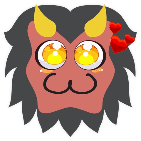 Preview for Cartoon Monster With Hearts Design Template
