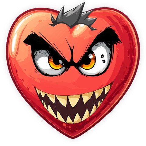 Preview for Scary Heart Illustration Template