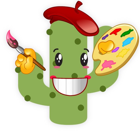 Preview for Cactus Artist Emoji Creatures Template