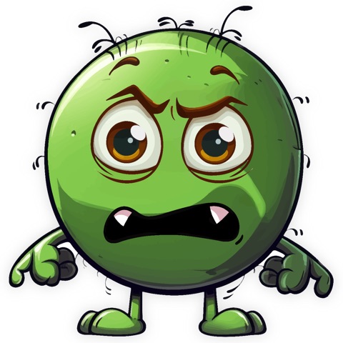 Preview for Angry Green Cartoon Character Template