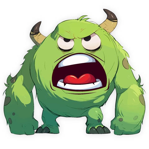 Preview for Angry Green Monster Design Template