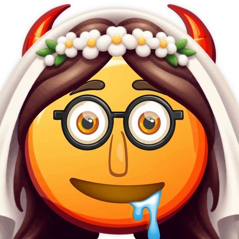 Preview for Cartoon Bride Emoji Design Template