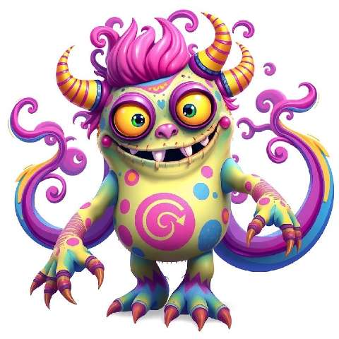 Preview for Colorful-cartoon-monster-illustration-aimonsterstyle-template-25f94