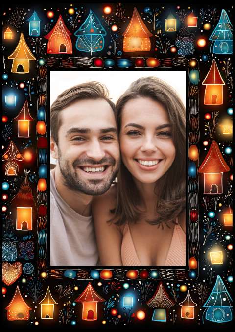 Preview for Couple-portrait-frame-christmas-frame-template-57dc7