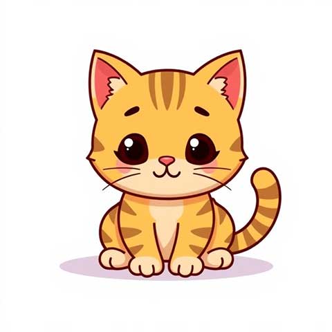Preview for Cute-cartoon-cat-illustration-aistickerfeatured-template-d0247