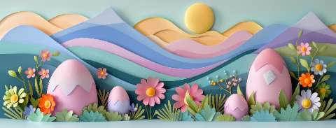 Preview for Easter-egg-landscape-art-easter-facebook-template-374c9
