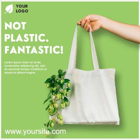 Preview for Eco-friendly-tote-bag-template-green-82577