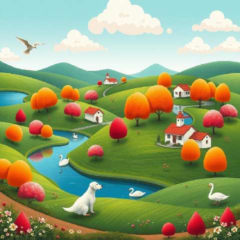 Preview for Serene-autumn-landscape-illustration-aiunique-template-159eb