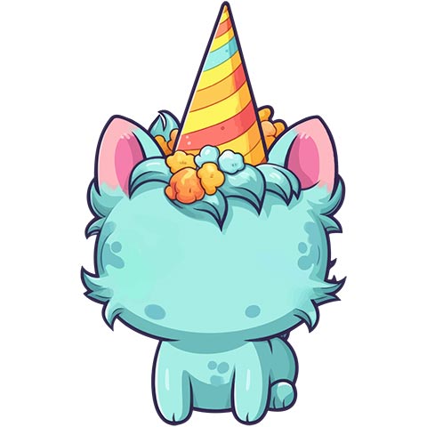Preview for Cartoon-unicorn-party-hat-emoji-animal-template-b52f5