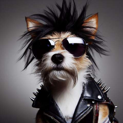Preview for Punk Dog With Sunglasses Design Template