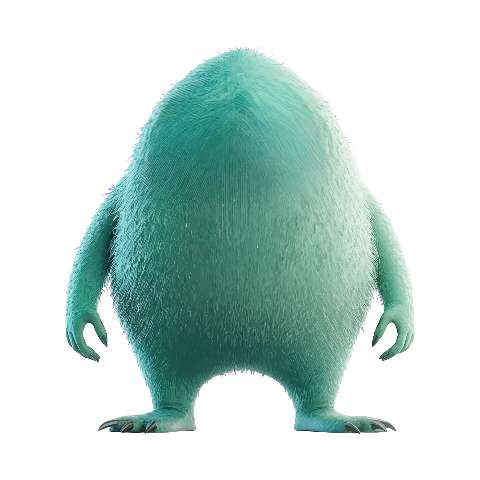 Preview for Teal-furry-creature-illustration-ugly-monster-template-272b8