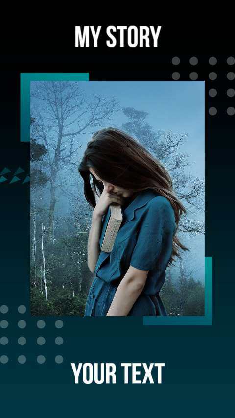 Preview for Contemplative-woman-forest-scene-photo-story-template-7750e