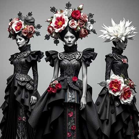 Preview for Dark-floral-elegance-ainewstyle-template-d808f