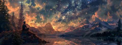 Preview for Astrophotography Cover Template With Mountain Night Sky