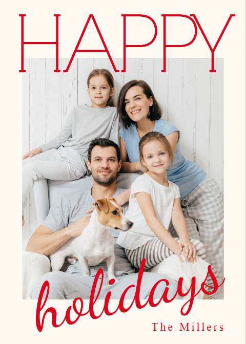 Preview for Happy-holidays-miller-family-christmas-card-template-b19b1