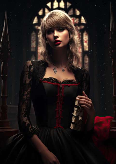 Preview for Taylor-swift-gothic-portrait-template-844cf