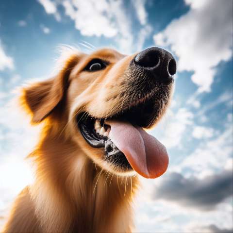 Preview for Happy Golden Retriever Design Template