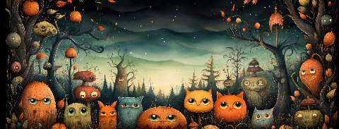 Preview for Halloween-owls-mystical-forest-halloween-social-template-1f57a
