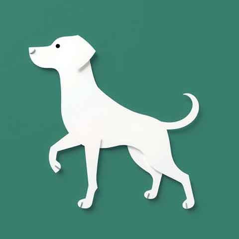 Preview for White Dog Illustration Design Template