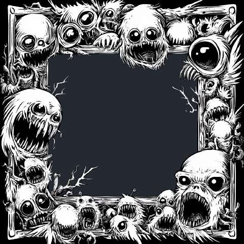 Preview for Creepy-monster-frame-template-11839