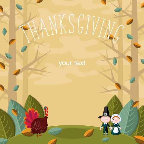 Preview for Thanksgiving-pilgrims-turkey-scene-template-1a5b2