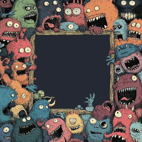 Preview for Cartoon-monster-frame-template-ebb4e