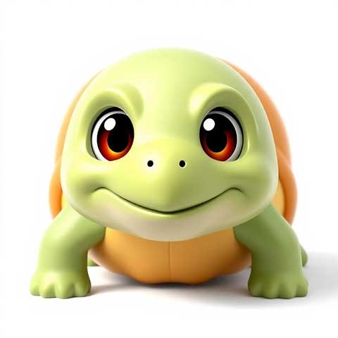 Preview for Cartoon-turtle-3d-animation-aiemojianimals-template-722bb