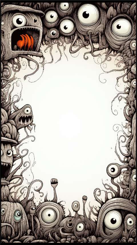 Preview for Surreal-monster-frame-illustration-halloween-story-template-87ae3