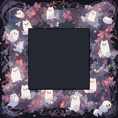 Preview for Whimsical-ghostly-floral-frame-halloween-frame-template-bc8fd
