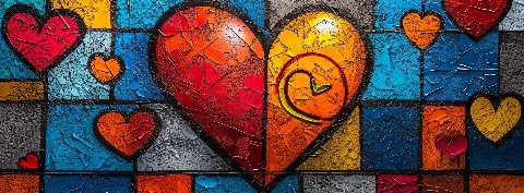 Preview for Heart-mosaic-art-valentines-facebook-template-c663d