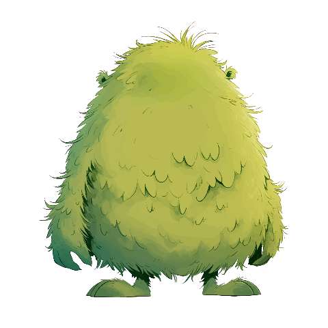 Preview for Green-furry-creature-illustration-large-monster-template-59ca3