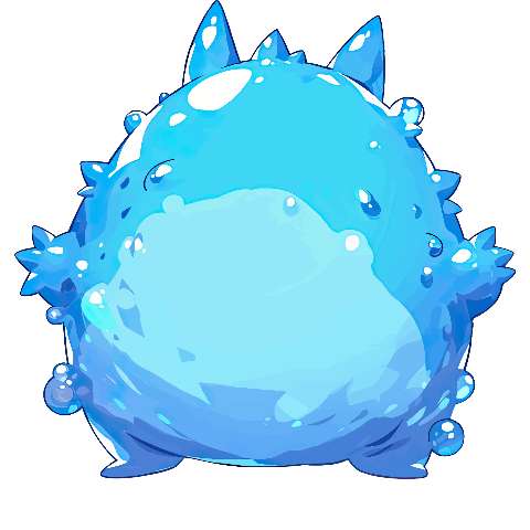 Preview for Blue-spiky-creature-illustration-elemental-monster-template-e149f