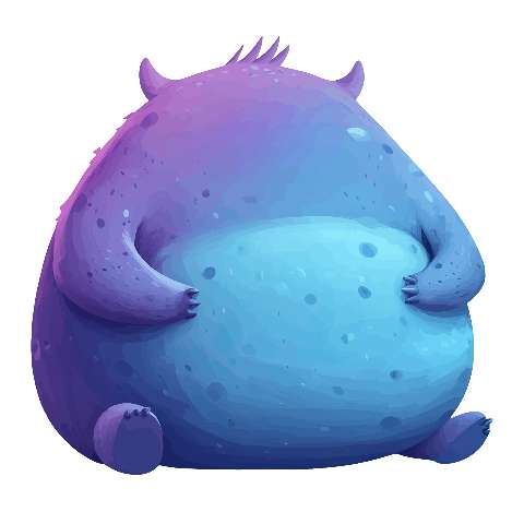 Preview for Purple-blue-monster-illustration-whimsical-monster-template-31c87