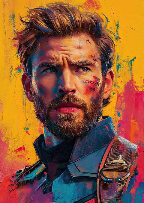 Preview for Vibrant-bearded-man-portrait-celebrities-template-6579e