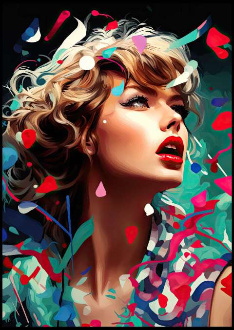 Preview for Vibrant-portrait-art-taylor-swift-template-a0911