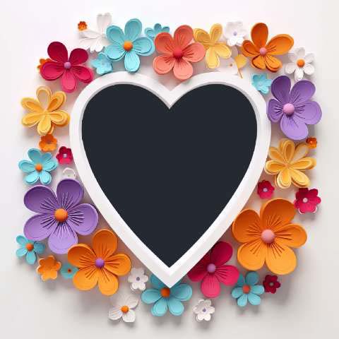 Preview for Colorful-floral-heart-frame-valentines-day-template-8cfc9