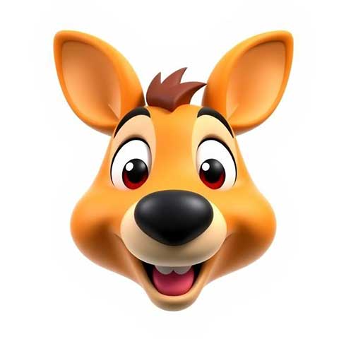 Preview for Cartoon-kangaroo-character-aiemojianimals-template-9c331