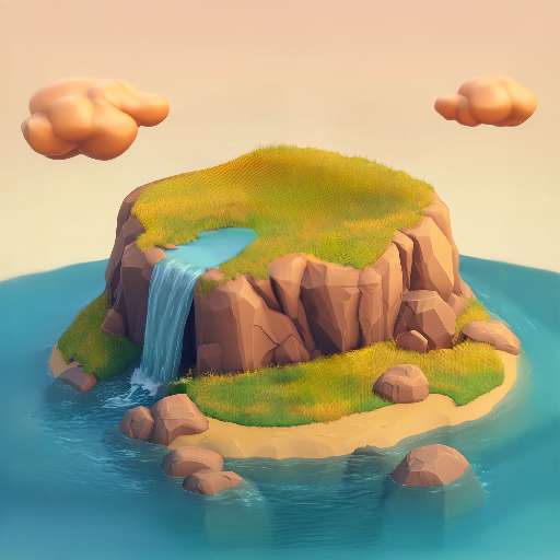 Preview for Serene-island-oasis-3d-art-sunset-tiny-template-c0545