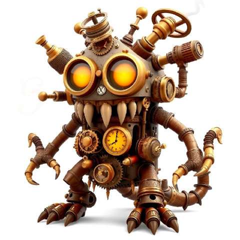 Preview for Steampunk-mechanical-creature-art-aimonsterstyle-template-d5524