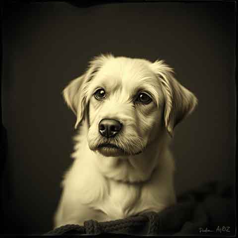 Preview for White-puppy-portrait-aiold-template-47019