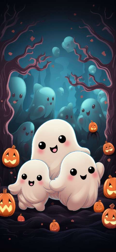Preview for Halloween-ghost-illustration-halloween-phone-template-30da7