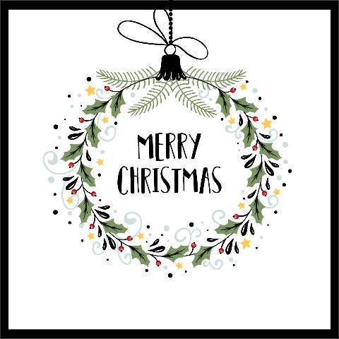 Preview for Christmas-wreath-illustration-holiday-post-template-f2566