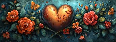 Preview for Floral-heart-art-valentines-facebook-template-0bf23