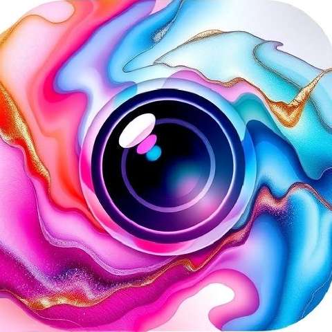 Preview for Vibrant-camera-lens-art-aiappiconstyle-template-f78e6