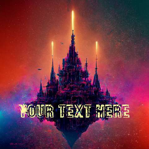 Preview for Mystical-space-castle-art-ai-image-template-2ca73