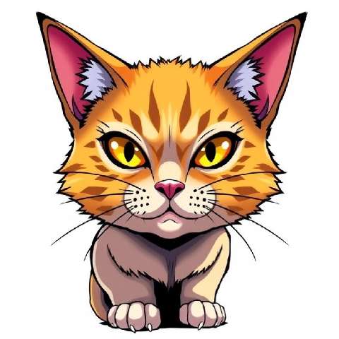 Preview for Orange-kitten-illustration-aiappiconstyle-template-22d21